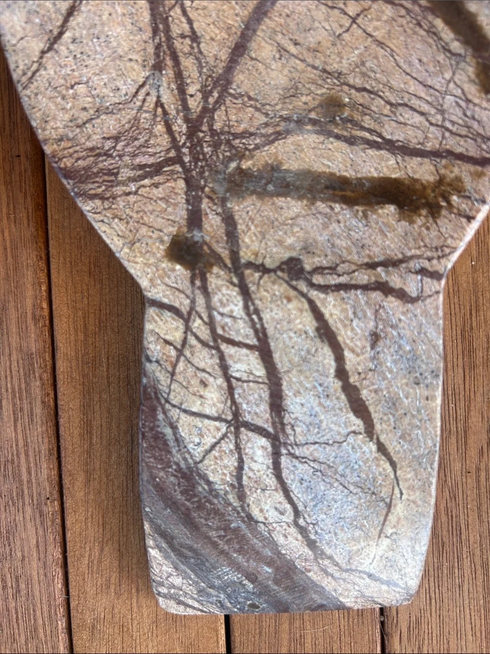 Rainforest Marble Stone Spoonrest - Beige and Brown